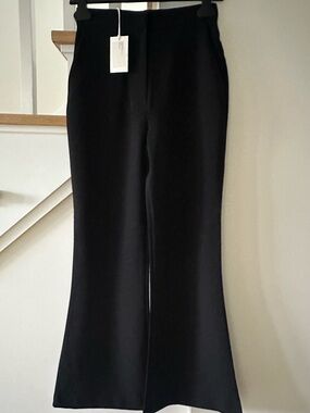 Frankie Shop Black Flare Leg Suit Pants